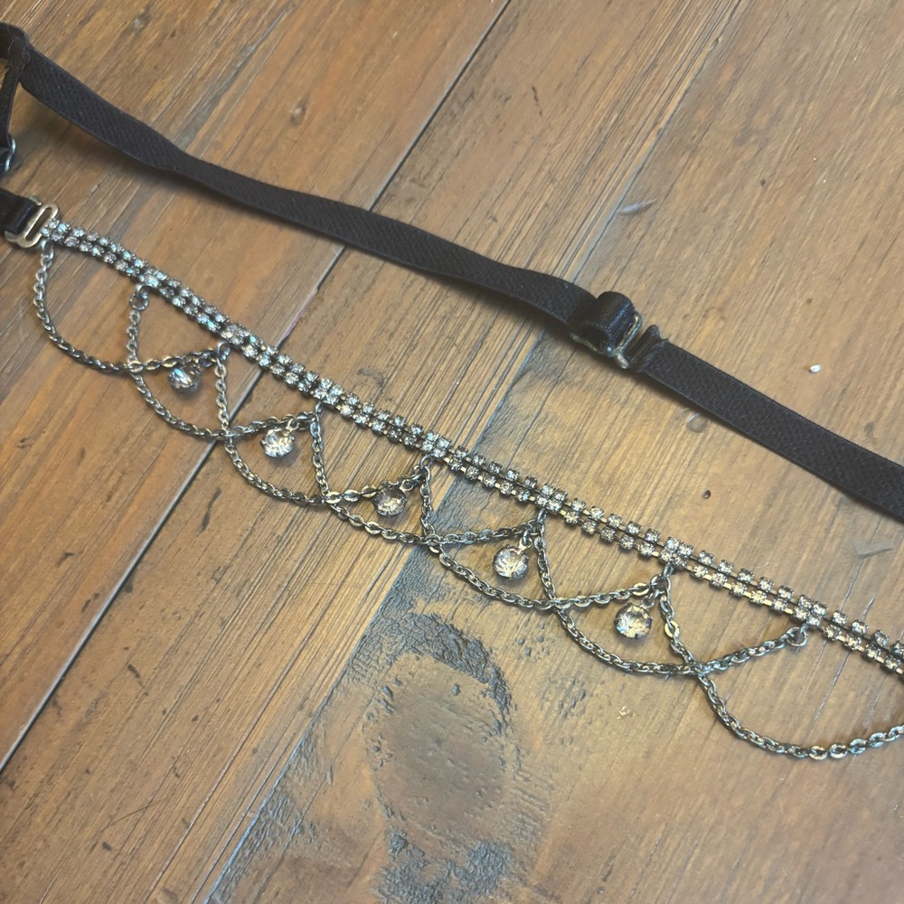 Vintage Victoria’s Secret rhinestone garter belt